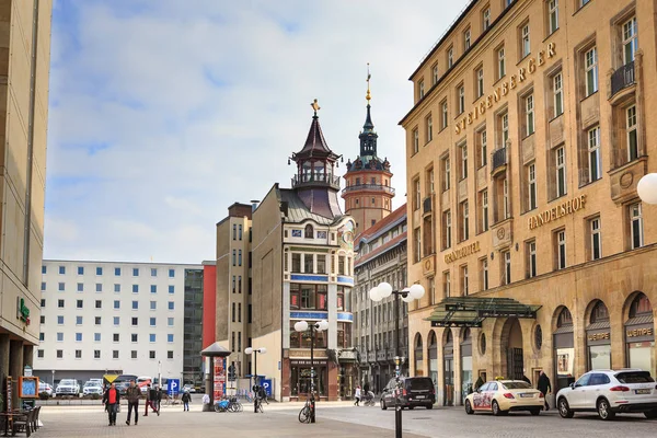 Leipzig Duitsland Circa Maart 2018 Steigenberger Grandhotel Handelshof Van Leipzig — Stockfoto