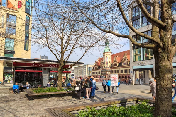 Leipzig Duitsland Circa Maart 2018 Curry Cult Snack Stand Voorkant — Stockfoto