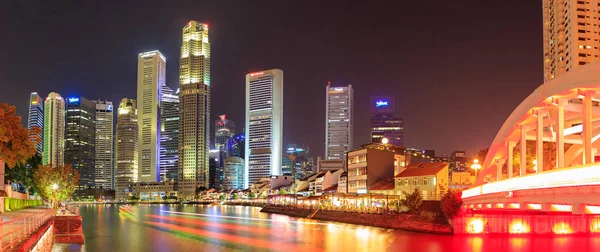 Singapur Singapur Circa Septiembre 2017 Puente Elgin Horizonte Marina Bay — Foto de Stock