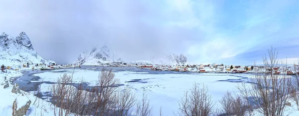 Огненная Деревня Рингман Лофских Островах Норвегия — стоковое фото