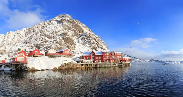 Halász Falu Elnevezése Lofoten Szigetek Norvégia — Stock Fotó