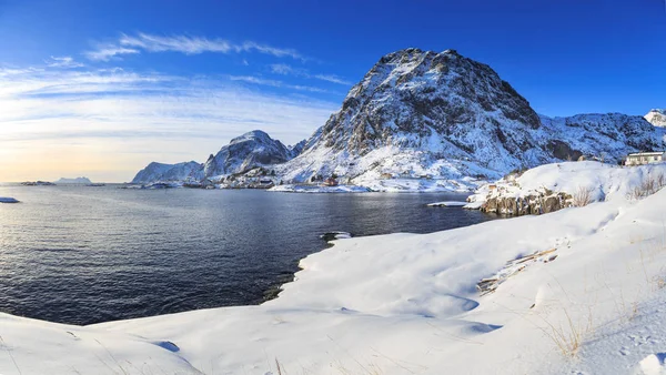 Het Vissersdorp Sorvagen Lofoten Eilanden Noorwegen — Stockfoto