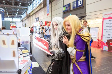 Leipzig, Almanya - 16 Mart 2018: Manga-çizgi-Kongre Kitap Fuarı Leipziger Buchmesse 2018 yılında Leipzig, Almanya