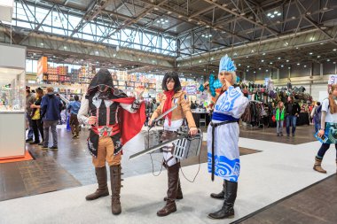 Leipzig, Almanya - 16 Mart 2018: Manga-çizgi-Kongre Kitap Fuarı Leipziger Buchmesse 2018 yılında Leipzig, Almanya