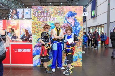 Leipzig, Almanya - 16 Mart 2018: Manga-çizgi-Kongre Kitap Fuarı Leipziger Buchmesse 2018 yılında Leipzig, Almanya