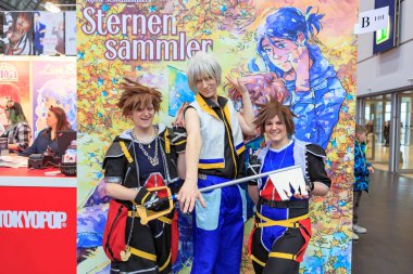 Leipzig, Almanya - 16 Mart 2018: Manga-çizgi-Kongre Kitap Fuarı Leipziger Buchmesse 2018 yılında Leipzig, Almanya