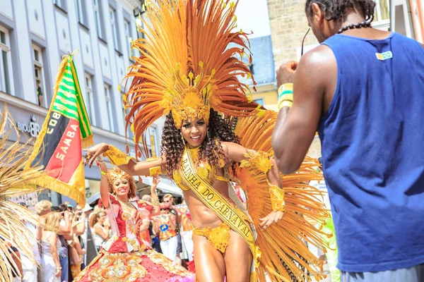 Coburg Deutschland Juli 2016 Ein Unbekannter Samba Tänzer Nimmt Alljährlichen — Stockfoto