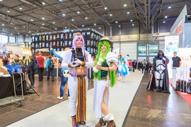 Leipzig, Almanya - 16 Mart 2018: Manga-çizgi-Kongre Kitap Fuarı Leipziger Buchmesse 2018 yılında Leipzig, Almanya