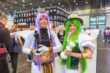 Leipzig, Almanya - 16 Mart 2018: Manga-çizgi-Kongre Kitap Fuarı Leipziger Buchmesse 2018 yılında Leipzig, Almanya