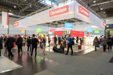 Leipzig, Almanya - 16 Mart 2018: Kitap Fuarı Leipziger Buchmesse 2018 yılında Leipzig, Almanya