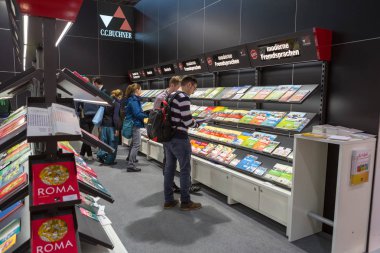 Leipzig, Almanya - 16 Mart 2018: Kitap Fuarı Leipziger Buchmesse 2018 yılında Leipzig, Almanya