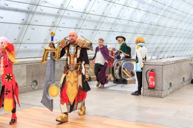 Leipzig, Almanya - 16 Mart 2018: Manga-çizgi-Kongre Kitap Fuarı Leipziger Buchmesse 2018 yılında Leipzig, Almanya