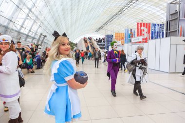 Leipzig, Almanya - 16 Mart 2018: Manga-çizgi-Kongre Kitap Fuarı Leipziger Buchmesse 2018 yılında Leipzig, Almanya