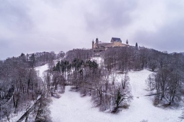 Coburg, Bavyera, Almanya haber kalede hava görünümünü