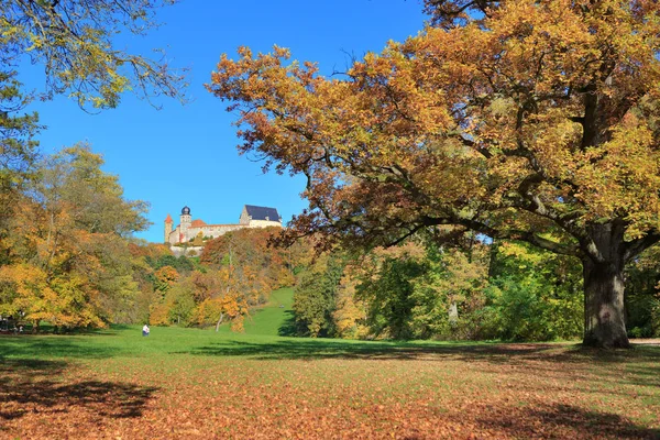 Een Uitzicht Het Fort Van Veste Coburg Uit Hofgarten Beieren — Stockfoto