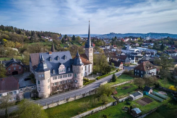 Vista Aérea Del Castillo Ahorn Coburgo Baviera Alemania — Foto de Stock