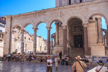 Split, Hırvatistan - Eylül 2010 yaklaşık: Split Hırvatistan Adriyatik kıyısı en townscape