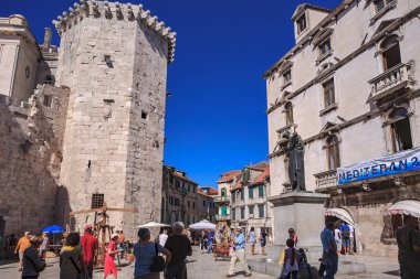 Split, Hırvatistan - Eylül 2010 yaklaşık: Split Hırvatistan Adriyatik kıyısı en townscape