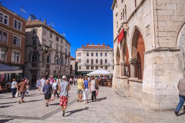 Split, Hırvatistan - Eylül 2010 yaklaşık: Split Hırvatistan Adriyatik kıyısı en townscape