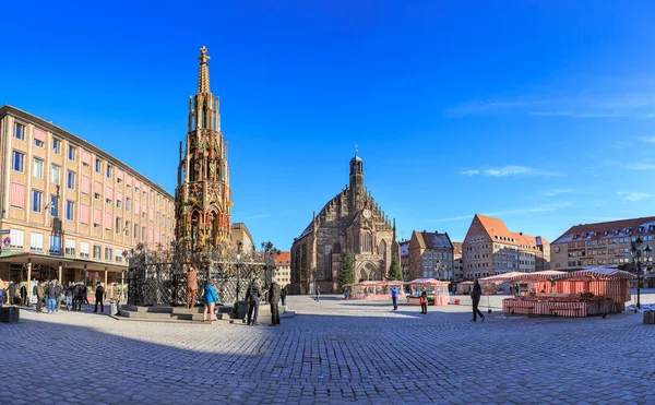 Nuremberg Alemanha Circa Outubro 2016 Nuernberger Hauptmarkt Nuremberg Town Germany — Fotografia de Stock