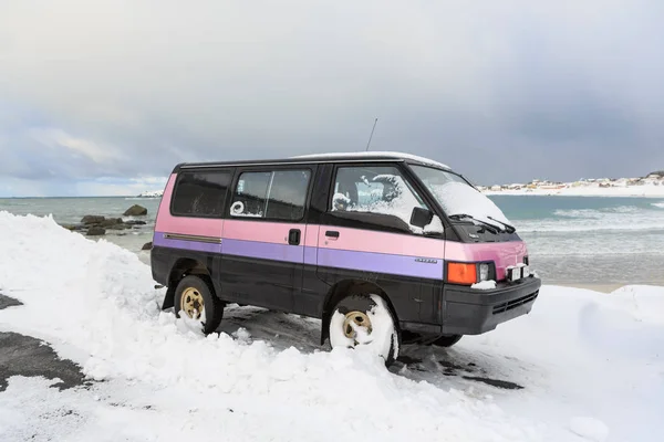 Ramberg Noruega Circa Febrero 2017 Puerto Ramberg Pueblo Costa Las — Foto de Stock