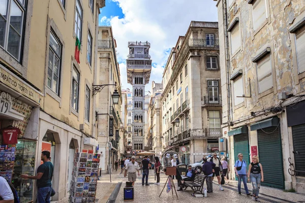 Lissabon Portugal Circa Oktober 2016 Elevador Santa Justa Staden Lissabon — Stockfoto