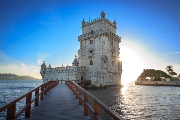 Castello Torre Belem Belem Vicino Lisbona Portogallo — Foto Stock