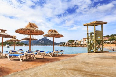 Mallorca, Balear Adaları, İspanya - Circa Mai, 2016: Cala es Conills cove Mallorca Adası, Akdeniz'de, İspanya Balear Adaları