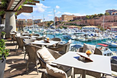 Port Adriano, Mallorca, İspanya - Mai, 2016 yaklaşık: Port Adriano adlı Et Toro Mallorca Adası, İspanya