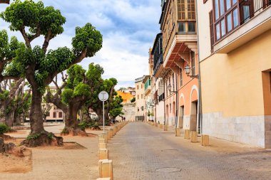 Mallorca Adası, İspanya için Palma de Mallorca şehir sokaklarında