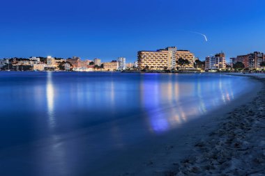 Palmanova Mallorca adada, Akdeniz'de, İspanya Balear Adaları Porto Novo kumsalda