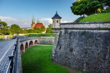 Almanya şehirde Erfurt Petersberg Kalesi