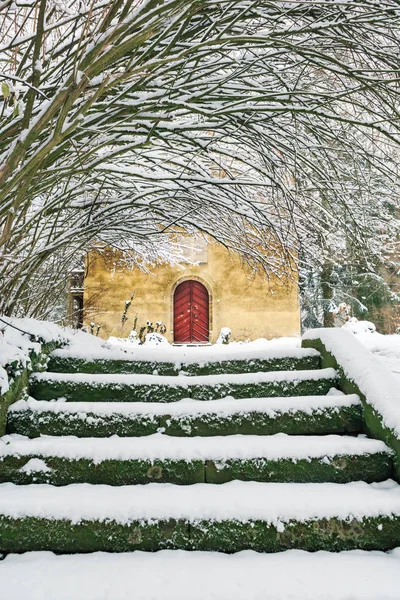 Wintry Scenes Old Castle Germany — Stock Photo, Image