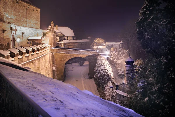 Night Scenes Veste Fortress Coburg Germany — Stock Photo, Image