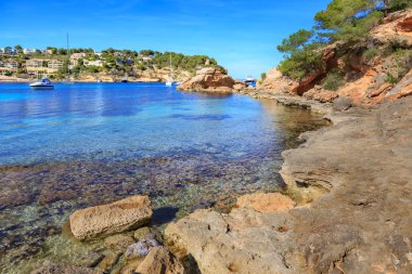 Mallorca Island, Akdeniz'de, İspanya Balear Adaları portalları Vells koy