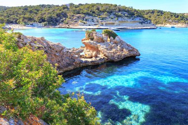 Mallorca Island, Akdeniz'de, İspanya Balear Adaları portalları Vells koy