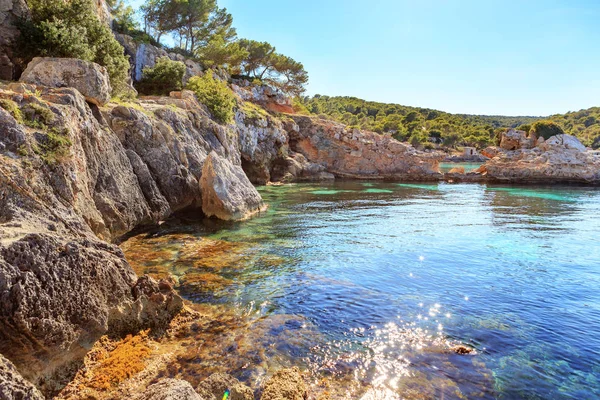 Baie Portals Vells Sur Île Majorque Les Îles Baléares Dans — Photo