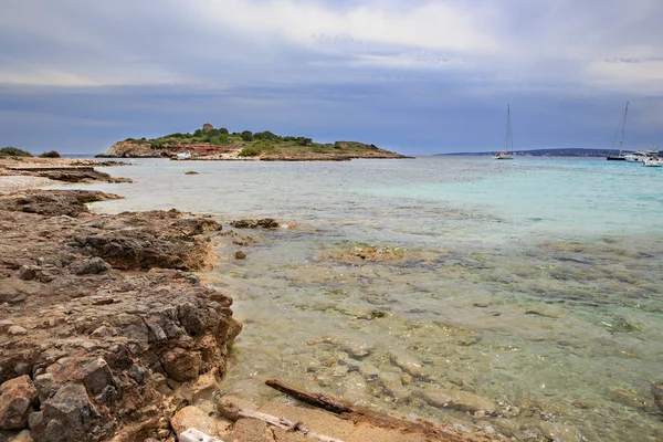 Cala Xinxell Illetes Feld Island Balearic Islands Spain — стоковое фото