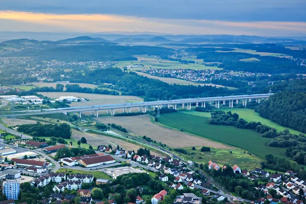 ブルク町 ババリア ドイツの空気ビュー — ストック写真