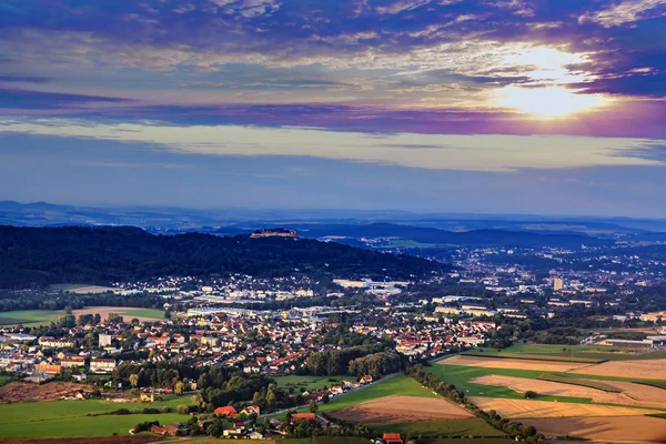 ブルク町 ババリア ドイツの空気ビュー — ストック写真