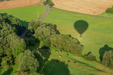 Almanya'da kırsal arazi görünümünü hava