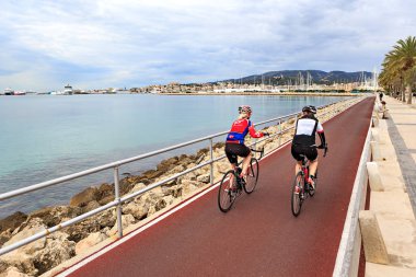 Palma De Mallorca, Mallorca, Balearic Islands, İspanya - Mai, 2016 yaklaşık: Mallorca Adası, İspanya için Palma de Mallorca şehir sokaklarında