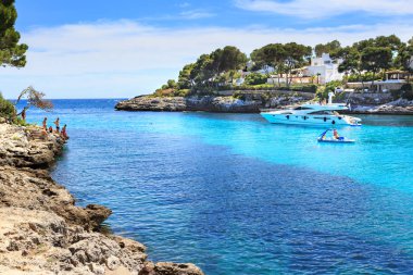 Mallorca, Balear Adaları, İspanya - Circa Mai, 2016: Cala Gran koyunda Cala Dor Mallorca adada, Akdeniz'de, İspanya Balear Adaları