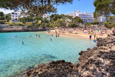 Mallorca, Balear Adaları, İspanya - Circa Mai, 2016: Cala Gran koyunda Cala Dor Mallorca adada, Akdeniz'de, İspanya Balear Adaları