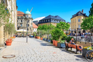 Bayreuth, Almanya - Mai, 2016 yaklaşık: Bavyera kasaba Bayreuth, yaz. Bayreuth, Almanya