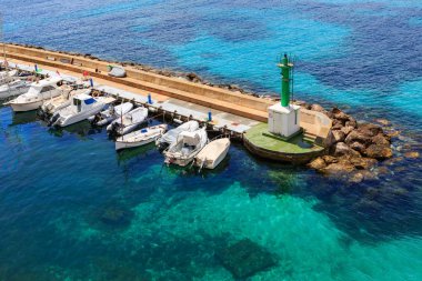 Mallorca Island, Akdeniz'de, İspanya Balear Adaları portalları Vells koy