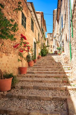 Fornalutx köyün Mallorca Adası, Akdeniz'de, İspanya Balear Adaları