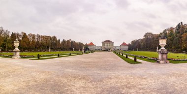 Münih, Bavyera, Almanya - Ekim, 2018 yaklaşık: Nymphenburg Sarayı takma Schloss Nymphenburg Münih, Almanya. Tasarım ve inşaat Architectagostino Barelli