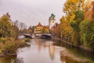 Cityscape Münih'in şehir, Almanya.