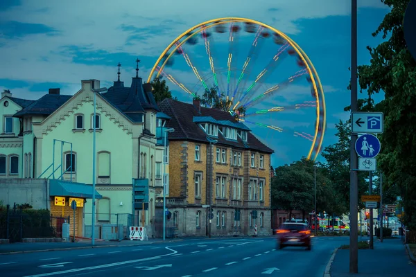 Scènes Nocturnes Foire Cobourg Allemagne — Photo